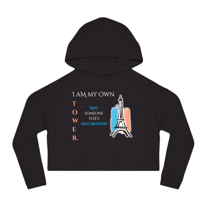 Women’s Cropped Hooded Sweatshirt | Tower (Front print)
