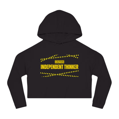 Women’s Cropped Hooded Sweatshirt | Independent Thinker (Front print)
