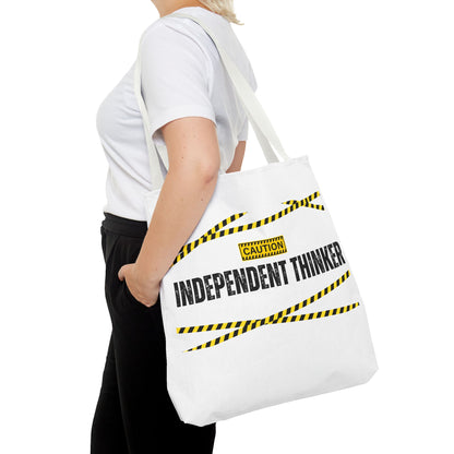 Tote Bag (White) | Independent Thinker | Design for Book Lovers, Students, Teachers, Gifts, Everyday Use