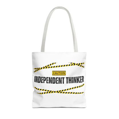 Tote Bag (White) | Independent Thinker | Design for Book Lovers, Students, Teachers, Gifts, Everyday Use