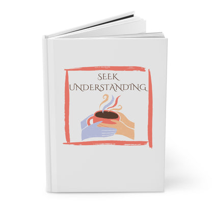 Hardcover Journal (White) | Understanding | Perfect for Writers, Students, Gifts, Self-Reflection, Journaling