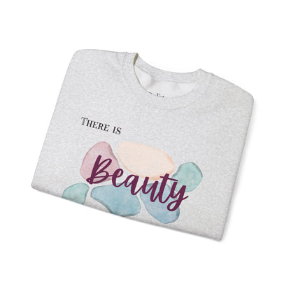 Unisex Heavy Blend™ Crewneck Sweatshirt | Beauty in Broken Glass