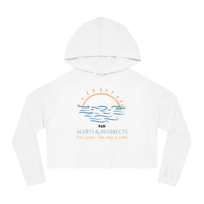 Women’s Cropped Hooded Sweatshirt | Redirect (Front print)