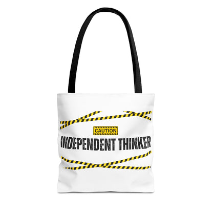 Tote Bag (White) | Independent Thinker | Design for Book Lovers, Students, Teachers, Gifts, Everyday Use