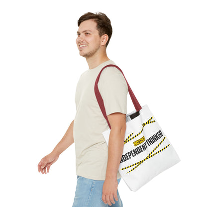 Tote Bag (White) | Independent Thinker | Design for Book Lovers, Students, Teachers, Gifts, Everyday Use