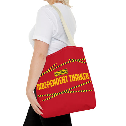 Tote Bag (Red) | Independent Thinker | Design for Book Lovers, Students, Teachers, Gifts, Everyday Use