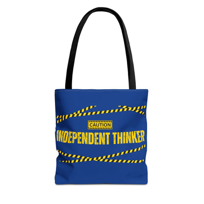 Tote Bag (Blue) | Independent Thinker | Design for Book Lovers, Students, Teachers, Gifts, Everyday Use