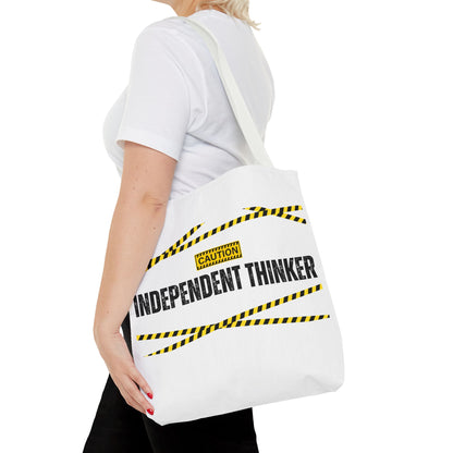 Tote Bag (White) | Independent Thinker | Design for Book Lovers, Students, Teachers, Gifts, Everyday Use