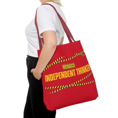 Tote Bag (Red) | Independent Thinker | Design for Book Lovers, Students, Teachers, Gifts, Everyday Use