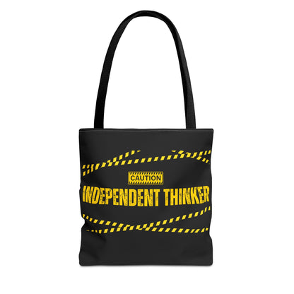 Tote Bag (Black) | Independent Thinker | Design for Book Lovers, Students, Teachers, Gifts, Everyday Use