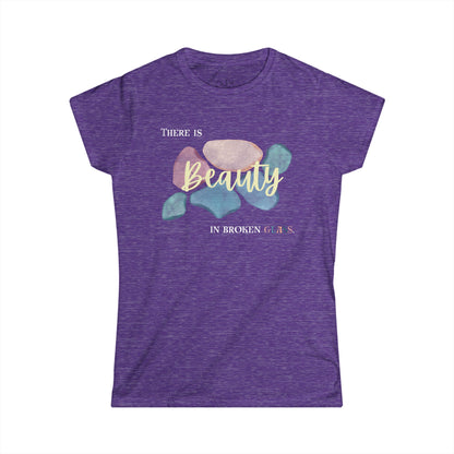 Women's Graphic T-Shirt | Beauty in Broken Glass | Casual Everyday Wear