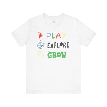 Unisex Jersey Short Sleeve Tee | Play Explore Grow