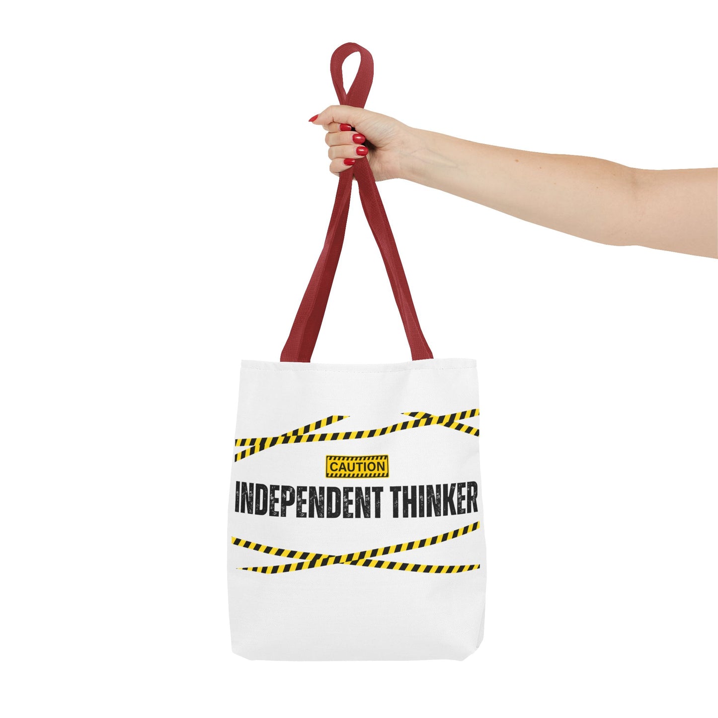Tote Bag (White) | Independent Thinker | Design for Book Lovers, Students, Teachers, Gifts, Everyday Use
