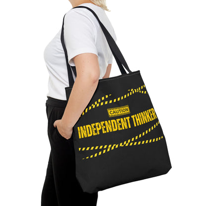 Tote Bag (Black) | Independent Thinker | Design for Book Lovers, Students, Teachers, Gifts, Everyday Use