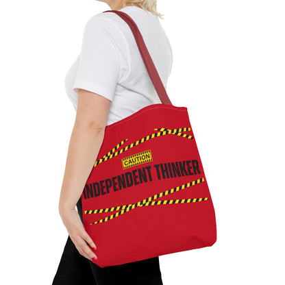 Tote Bag (Red) | Independent Thinker | Design for Book Lovers, Students, Teachers, Gifts, Everyday Use