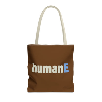 Tote Bag (Brown) | humanE | Design for Book Lovers, Students, Teachers, Gifts, Everyday Use