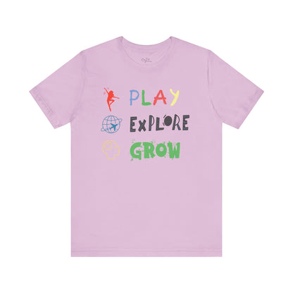 Unisex Jersey Short Sleeve Tee | Play Explore Grow