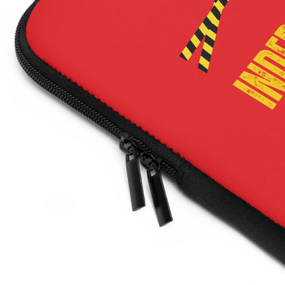 Laptop Sleeve (Red) | Independent Thinker | Stylish Tech Case, Gift for Students, Writers, Creatives, Gender-Neutral Design, Unique Laptop Pouch