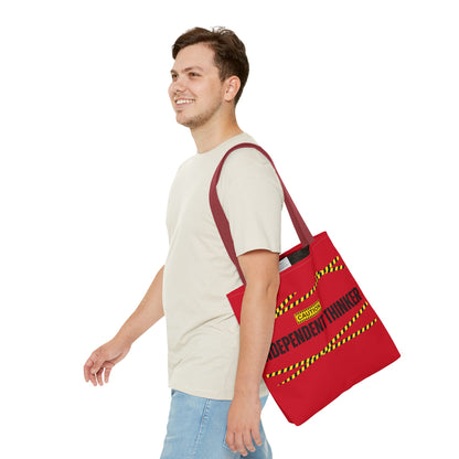 Tote Bag (Red) | Independent Thinker | Design for Book Lovers, Students, Teachers, Gifts, Everyday Use