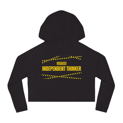 Women’s Cropped Hooded Sweatshirt | Independent Thinker (Back print)