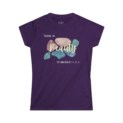 Women's Graphic T-Shirt | Beauty in Broken Glass | Casual Everyday Wear