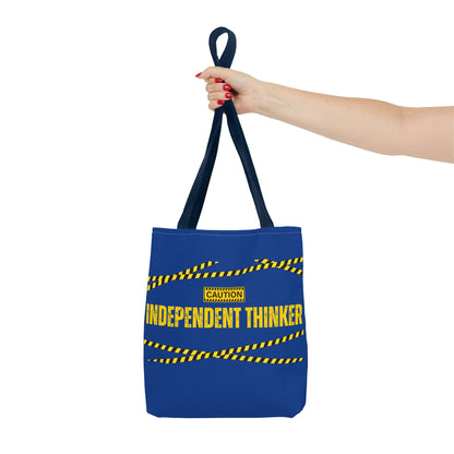 Tote Bag (Blue) | Independent Thinker | Design for Book Lovers, Students, Teachers, Gifts, Everyday Use