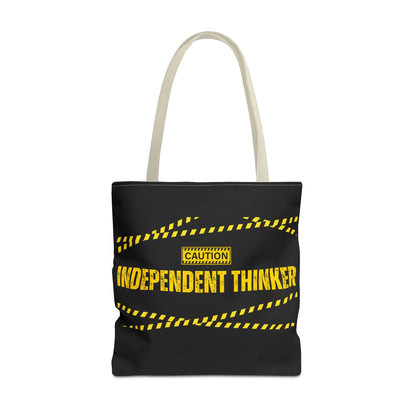 Tote Bag (Black) | Independent Thinker | Design for Book Lovers, Students, Teachers, Gifts, Everyday Use