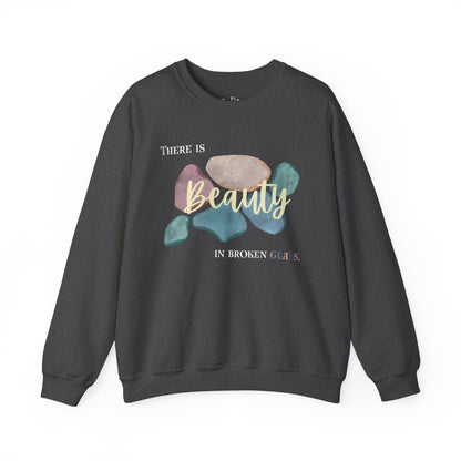 Unisex Heavy Blend™ Crewneck Sweatshirt | Beauty in Broken Glass