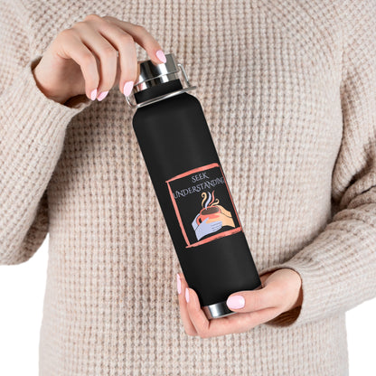 Water Bottle (white, black), Insulated Drink Container | Understanding