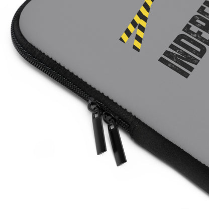 Laptop Sleeve (Grey) | Independent Thinker | Stylish Tech Case, Gift for Students, Writers, Creatives, Gender-Neutral Design, Unique Laptop Pouch