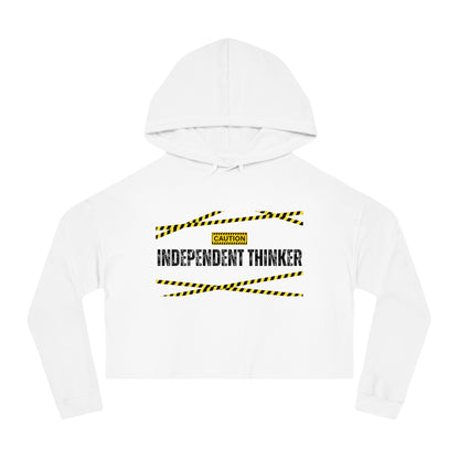 Women’s Cropped Hooded Sweatshirt | Independent Thinker (Front print)