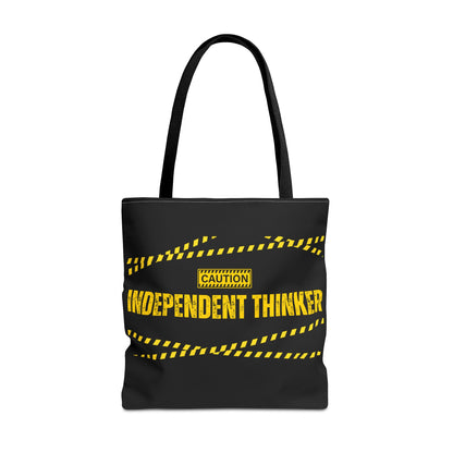 Tote Bag (Black) | Independent Thinker | Design for Book Lovers, Students, Teachers, Gifts, Everyday Use