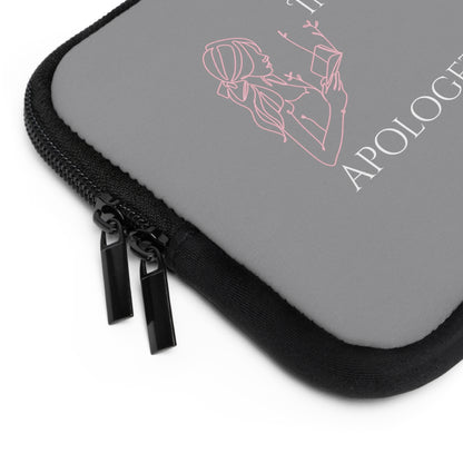 Laptop Sleeve (Grey) | Insatiably Curious | Stylish Tech Case, Gift for Students, Writers, Creatives, Unique Laptop Pouch