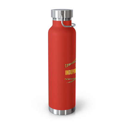 Water Bottle, Insulated Drink Container (white, black, red) | Independent Thinker