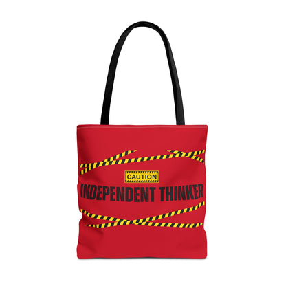 Tote Bag (Red) | Independent Thinker | Design for Book Lovers, Students, Teachers, Gifts, Everyday Use