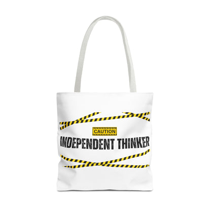 Tote Bag (White) | Independent Thinker | Design for Book Lovers, Students, Teachers, Gifts, Everyday Use