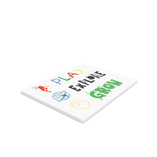 Artistic Greeting Cards Set | 8 Cards, Inspirational Text, Perfect for All Occasions, Handmade Card Set, Unique Stationery | Play Explore Grow