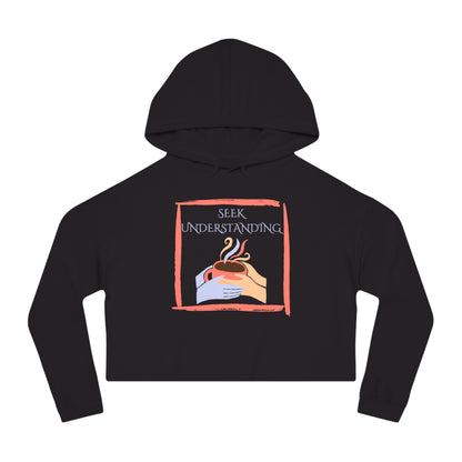 Women’s Cropped Hooded Sweatshirt | Understanding (Front print)