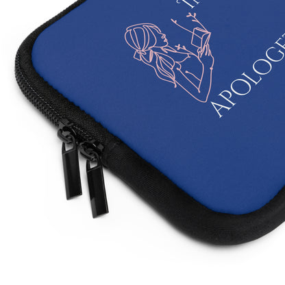 Laptop Sleeve (Blue) | Insatiably Curious | Stylish Tech Case, Gift for Students, Writers, Creatives, Gender-Neutral Design, Unique Laptop Pouch