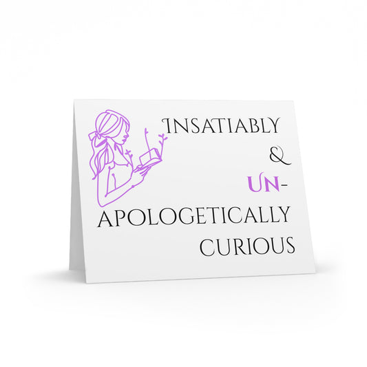 Artistic Greeting Cards Set | 8 Cards, Inspirational Text, Perfect for All Occasions, Handmade Card Set, Unique Stationery | Insatiably Curious