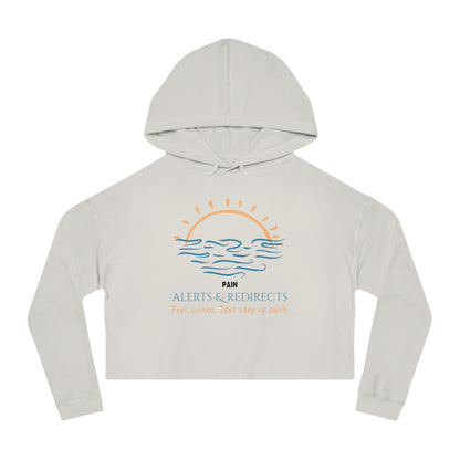 Women’s Cropped Hooded Sweatshirt | Redirect (Front print)
