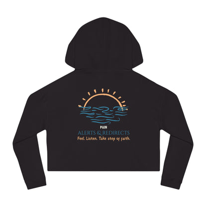 Women’s Cropped Hooded Sweatshirt | Redirect (Back print)