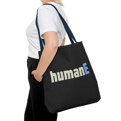 Tote Bag (Black) | humanE | Design for Book Lovers, Students, Teachers, Gifts, Everyday Use