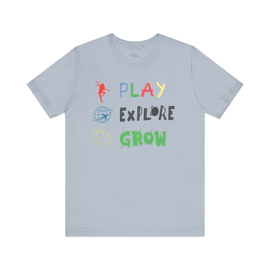 Unisex Jersey Short Sleeve Tee | Play Explore Grow