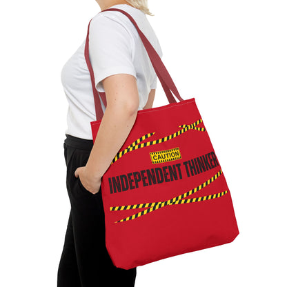 Tote Bag (Red) | Independent Thinker | Design for Book Lovers, Students, Teachers, Gifts, Everyday Use