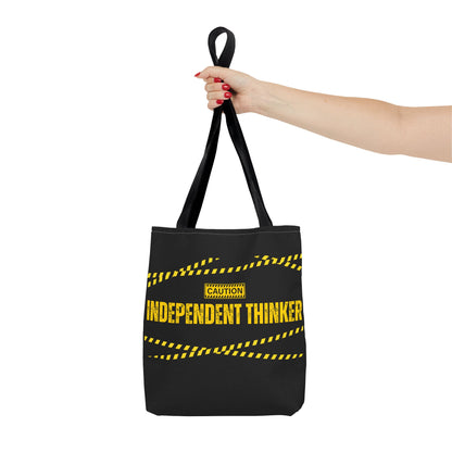 Tote Bag (Black) | Independent Thinker | Design for Book Lovers, Students, Teachers, Gifts, Everyday Use