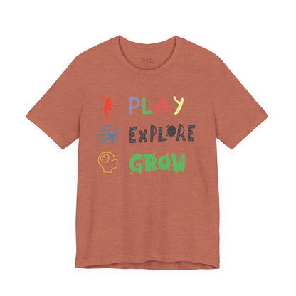 Unisex Jersey Short Sleeve Tee | Play Explore Grow