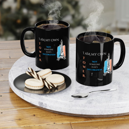 Black Coffee Mug, 11oz, both sides | Tower