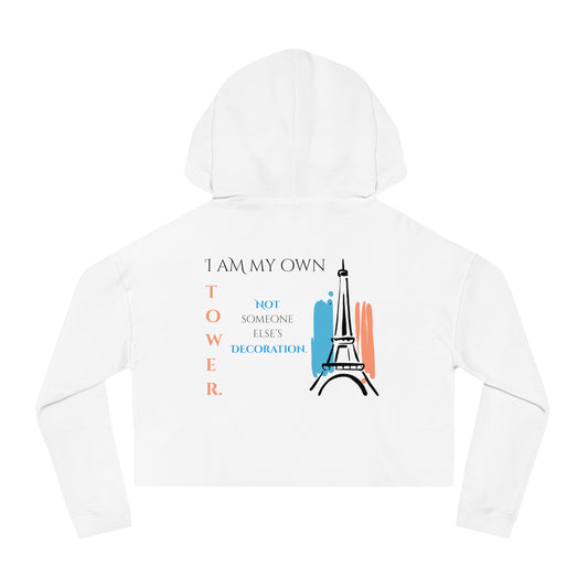Women’s Cropped Hooded Sweatshirt | Tower (Back print)