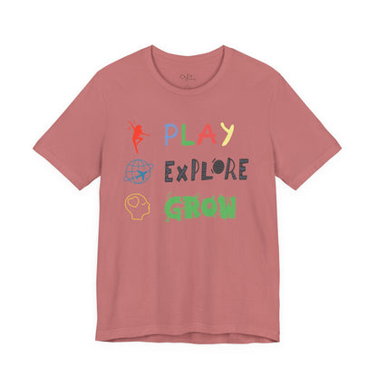 Unisex Jersey Short Sleeve Tee | Play Explore Grow